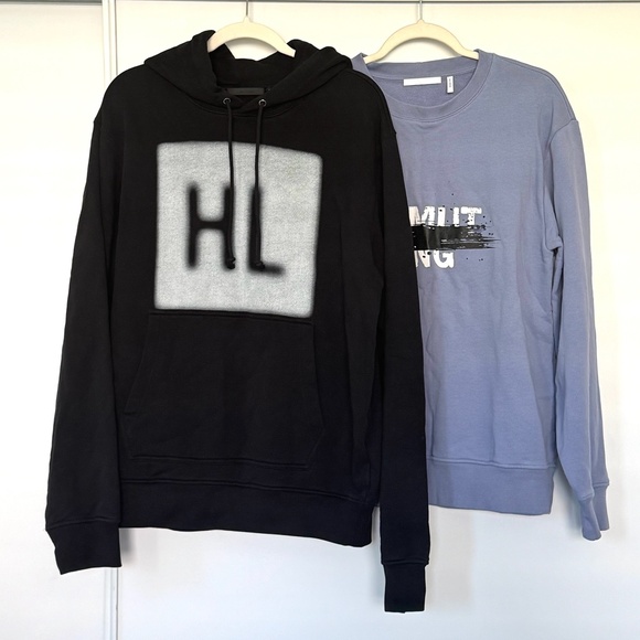 Helmut Lang Men L 100% Cotton Hoodie Sweatshirt $730 Value - Picture 1 of 6